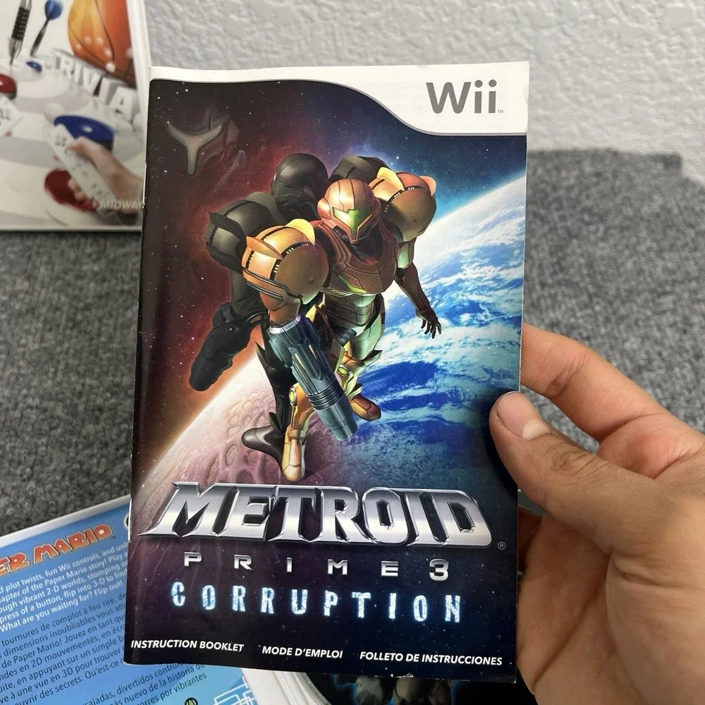 Metroid Primes 3 Corruption - Nintendo Wii - 100% Complete In Box CIB Bundle